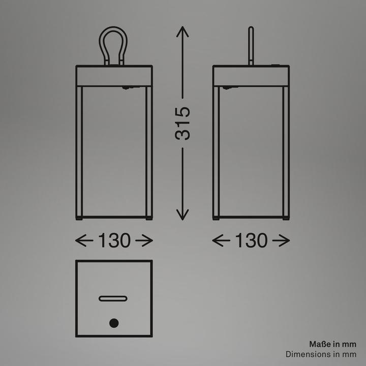 Immagine prodotto Briloner Lampada da tavolo LED ricaricabile, beige (450 lm)