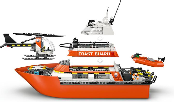 Image du produit LEGO Rettungsboot der Küstenwache mit Hubschrauber (60504, LEGO City)