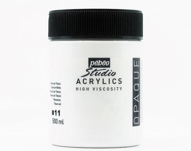 Actual product image Pebeo Studio Acrylics fine acrylic (Titanium white, 500 ml)