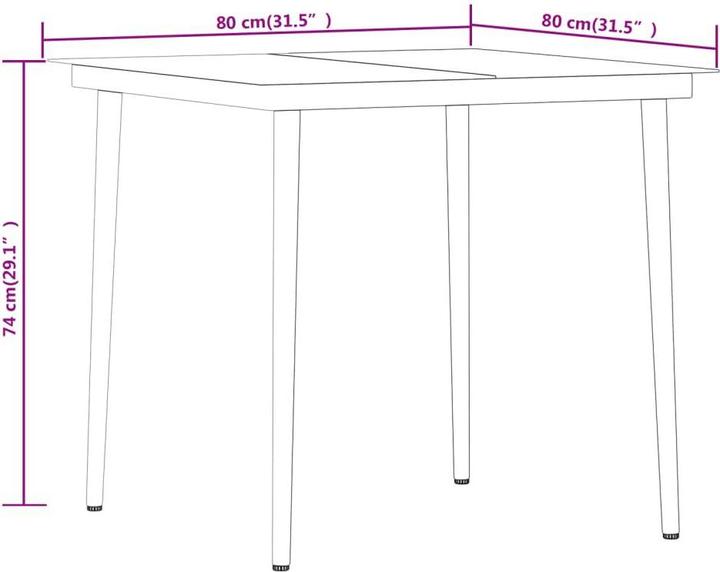 Produktbild vidaXL Garten Essgruppe