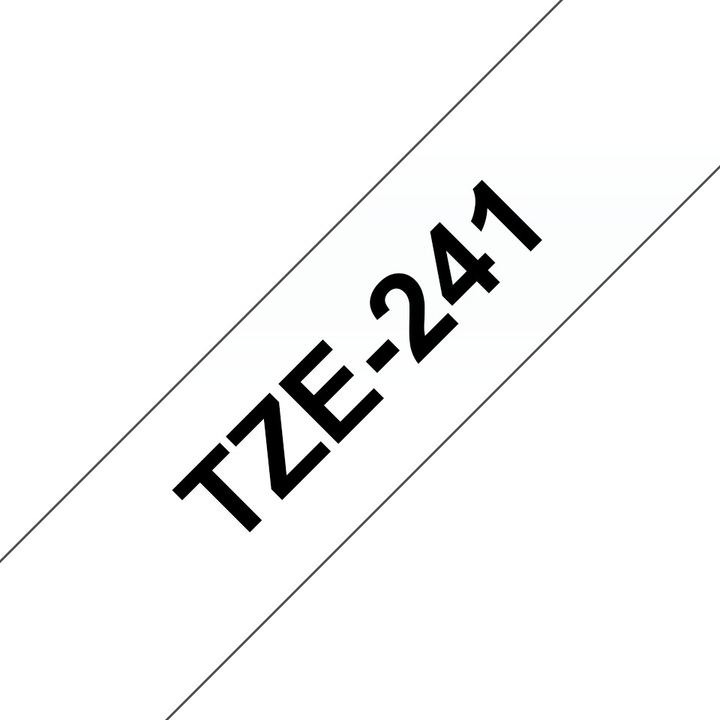 Actual product image Brother TZe-241 (1.80 cm, Black, White)