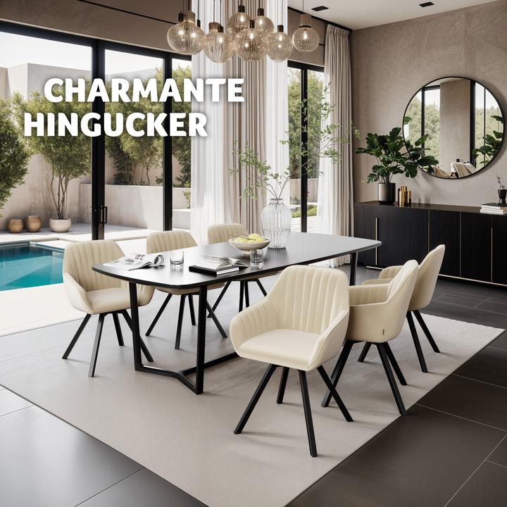 Actual product image tectake Swivelling Snug velvet look