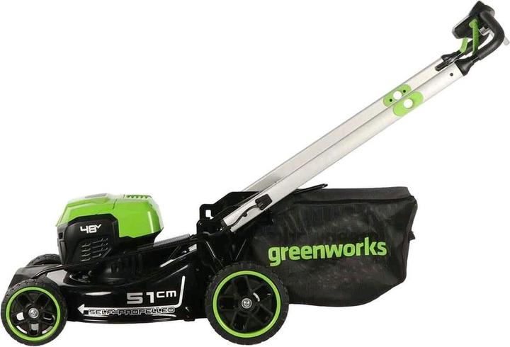 Actual product image Greenworks GD48LM51SPIIK5 AkkuRasenmäher mit Eigenantrieb48V5Ah, Schnittbreite 51 cm (Rechargeable battery operated)