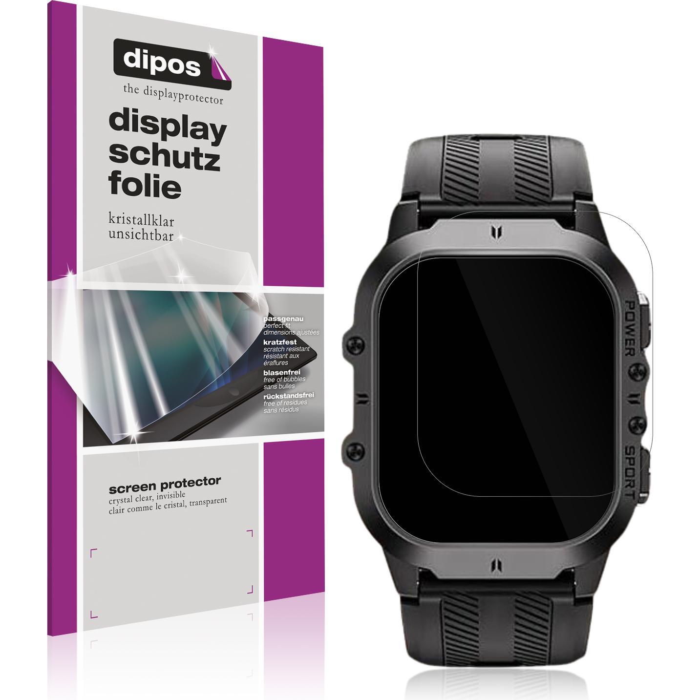 Dipos Schutzfolie Klar für HIRREO FV14, Smartwatch Schutzfolie, Transparent