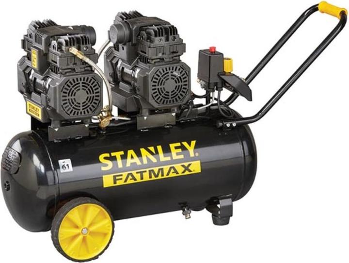 Stanley Professionele Compressor - Zonder Olie - Horizontaal - Low Noise - 50 L / 3 pk / 8 bar (50 l, 8 bar)