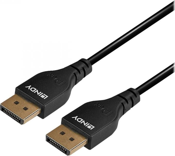 Produktbild Lindy 0.5m DisplayPort 1.4 Kabel, Slim DP-Stecker an DP-Stecker (0.50 m)
