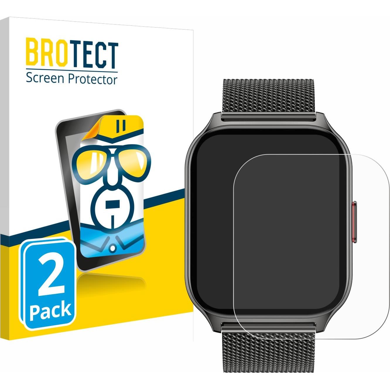 BROTECT Schutzfolie Displayschutz Klar, Smartwatch Schutzfolie, Transparent