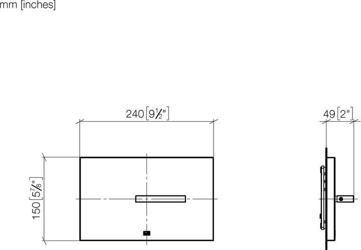 Actual product image Dornbracht cover plate for WC-UP flushing cistern from TECE, 12660979