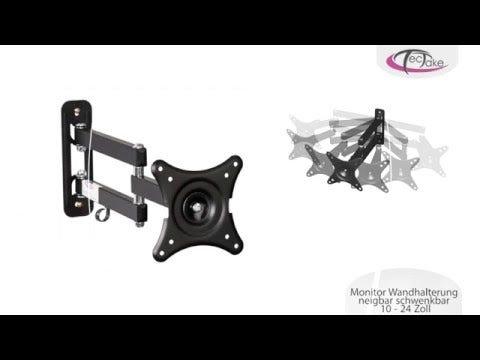 Produktbild tectake 4x TV Wandhalterung (Wand, 20 kg, 10" - 24")