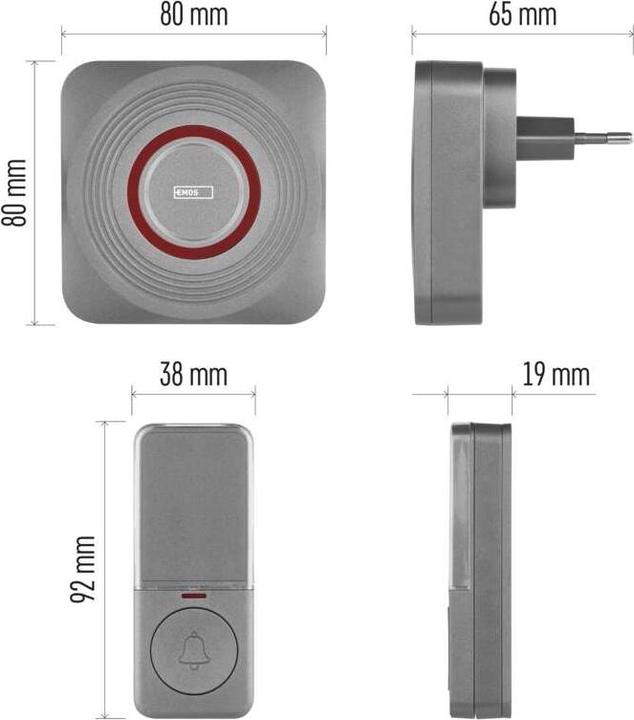 Produktbild Emos Türklingel P5735SS (Funk)