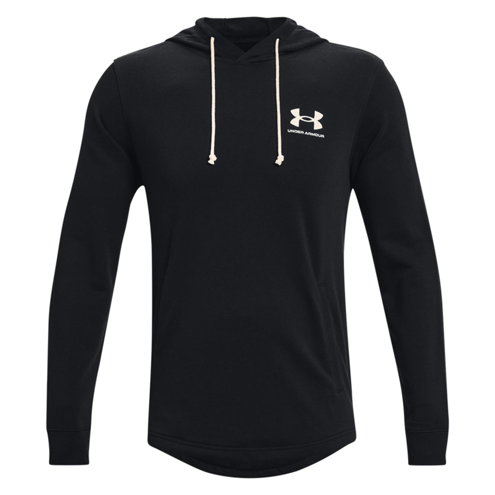 Under Armour, Herren, Pullover, Rival Terry Lc Kapuzenpullover Herren, Schwarz, Weiss, (Xs)