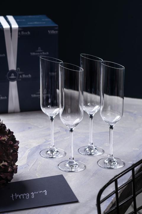 Actual product image Villeroy & Boch Champagne Goblet, Set of 4 NewMoon (18 cl, 4 Glasses, Champagne glasses)