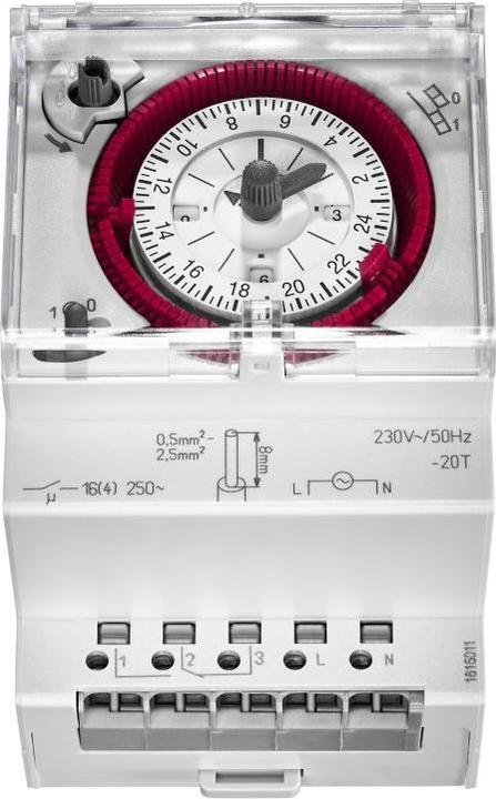 Actual product image Elbro REG time switch talento 111 1-0-clock sealable with plug-in terminals