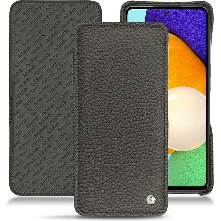 Noreve Lederschutzhülle horizontal (Samsung Galaxy A52), Smartphone Hülle, Grau