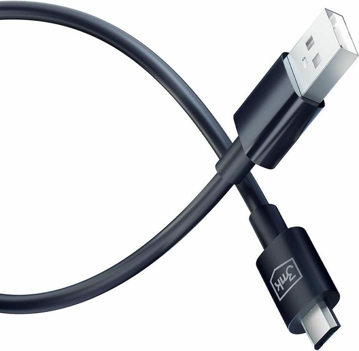 Image du produit 3MK Câble Hyper Cable USB-A - Micro USB 1.2m 5V 2,4A Czarny/Black (1.20 m, USB 3.0, 12 W)