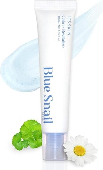 Actual product image Skin Gin IT'S SKIN Blue Snail Serum Day and Night Serum for Face with Snail Mucin Essence and Centella Asiati (40 ml)