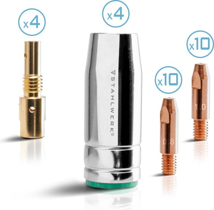 Produktbild Stahlwerk Verschleissteile MIG MAG 28 Teile für Schweissbrenner 25AK/MB25