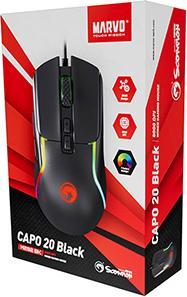 Produktbild Marvo CAPO 20 Maus wire, schwarz, 8000DPI (Kabelgebunden)