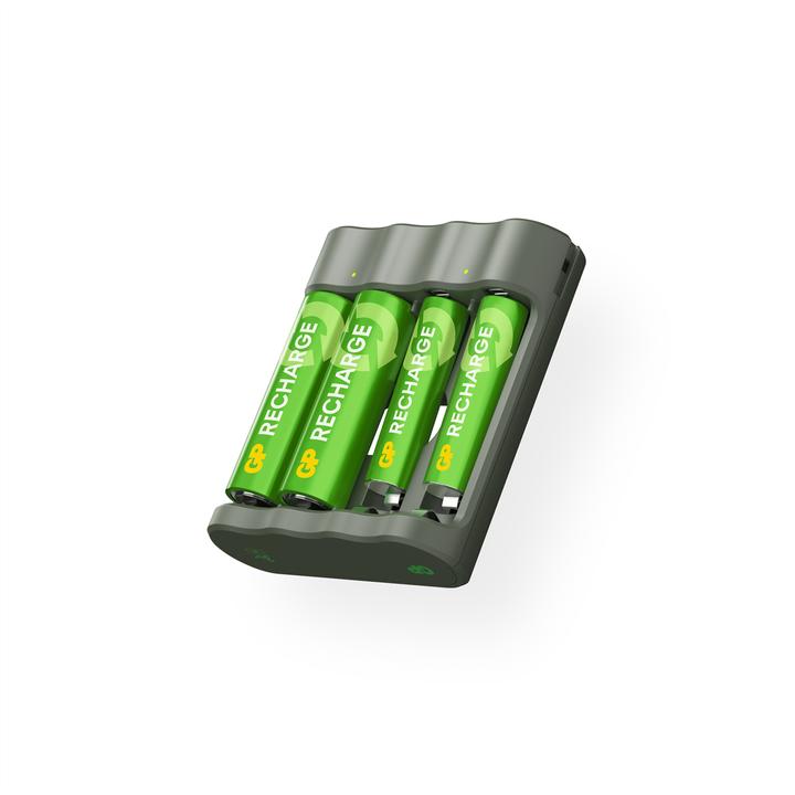 GP Batteries GP Recharge Battery Charger, B441 (USB), incl. 2 x AA 2100 mAh + 2 x AAA 800 mAh Batteries (4 pcs., AA, AAA)