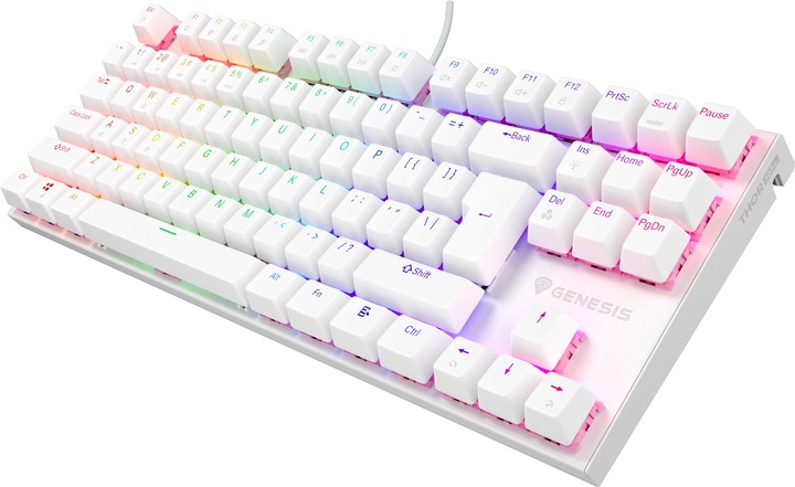 Image du produit Genesis Thor 303 TKL RGB biała Outemu Peach Silent (ING. Int., Filaire)