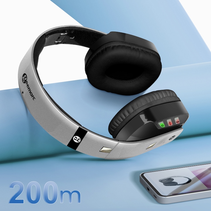 Image du produit Geemarc Casque intra-auriculaire CL7400 OPTI Radio TV sur bandeau léger, contrôle du volume, écouteur (8 h, Sans fil)