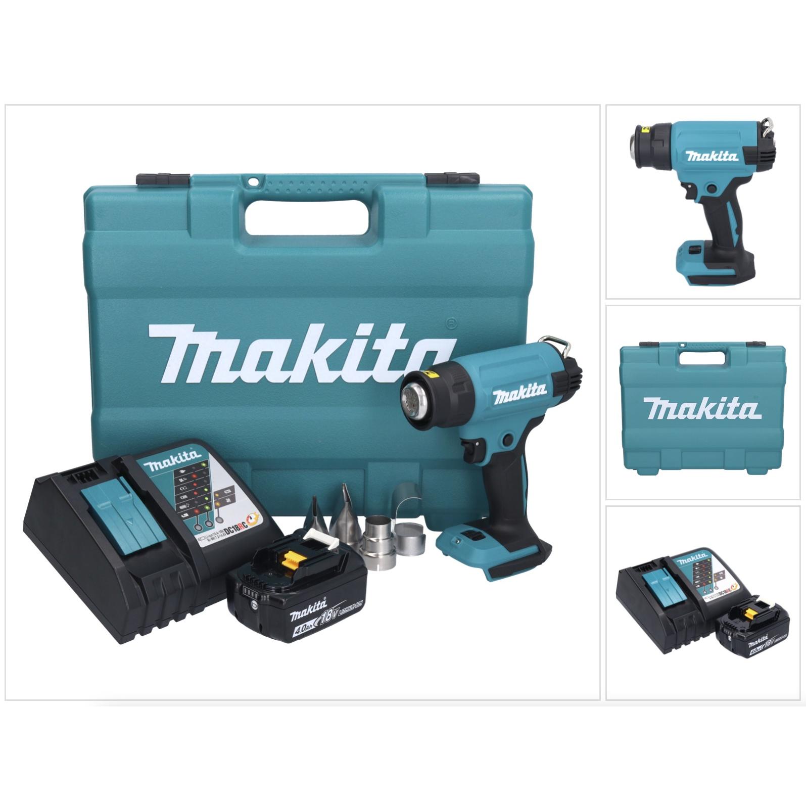 Makita, Heissluftföhn, DHG 181 RM1K Akku HeiÃŸluftgeblÃ¤se 18 V 150 - 550Â°C + 1x Akku 4,0 Ah + LadegerÃ¤t + Koffer