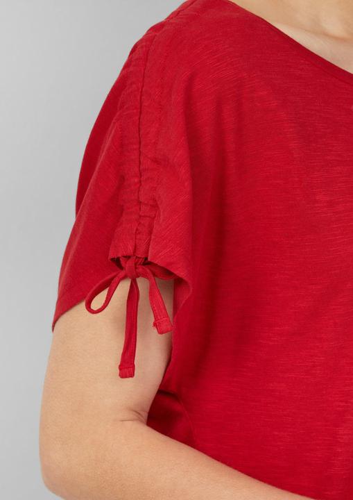 Image du produit S.Oliver T-Shirt T-Shirt mit Flammgarnstruktur und Raffung (44)