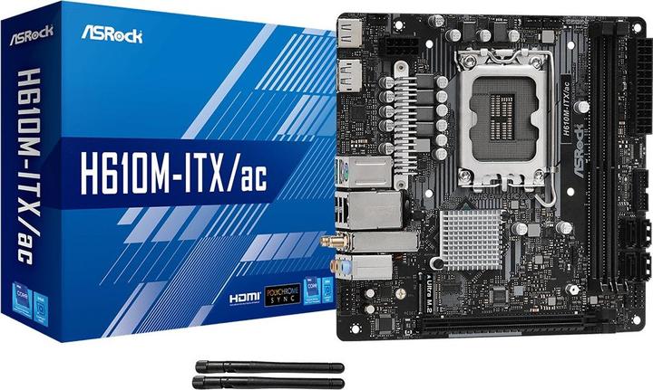 Immagine prodotto AsRock H610M-ITX/ac (LGA 1700, Intel H610, Micro-ITX)
