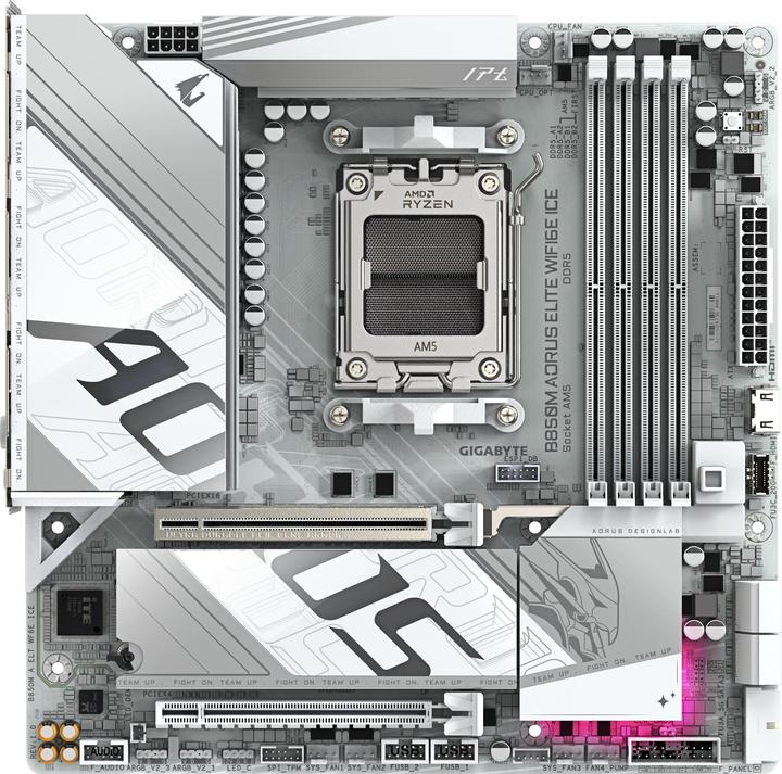 Produktbild Gigabyte B850M AORUS Elite WIFI6E ICE (AM5, AMD B850, mATX)