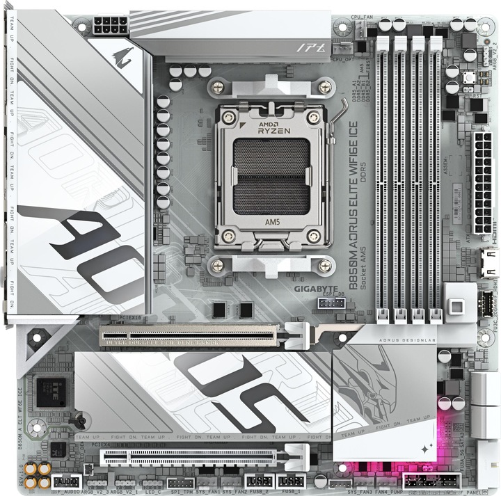 Produktbild Gigabyte B850M AORUS Elite WIFI6E ICE (AM5, AMD B850, mATX)