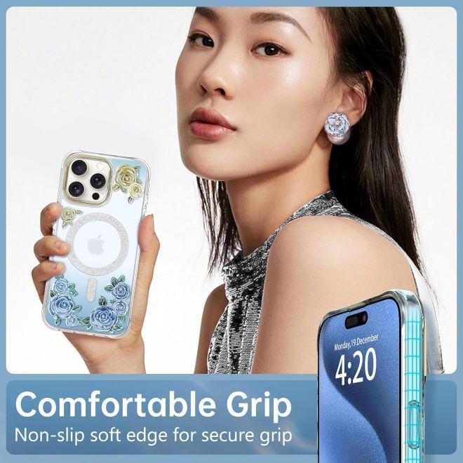 Actual product image Kingxbar Rose Series MagSafe Hardcase (Apple iPhone 15 Pro Max)