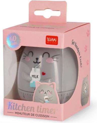 Produktbild Legami Kitchen Timer Kitty, Küchentimer, Kurzzeitmesser, Eieruhr, Küchenuhr, Kochuhr, KT0004