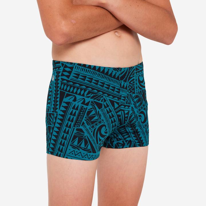 Produktbild Nabaiji Badehose Boxer Jungen - 500 Fitib Fatu grün (122)