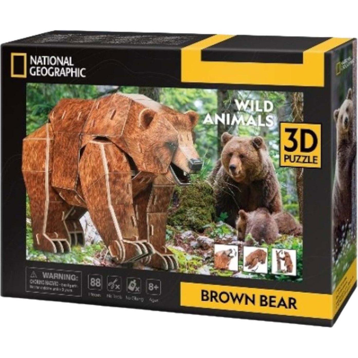 Cubicfun Kubisches lustiges 3D-Puzzle National Geographic Braunbär