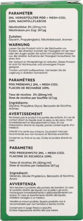 Label énergétique SKE Crystal CL 6000 Refill Kit - Watermelon Ice (Pastèque)