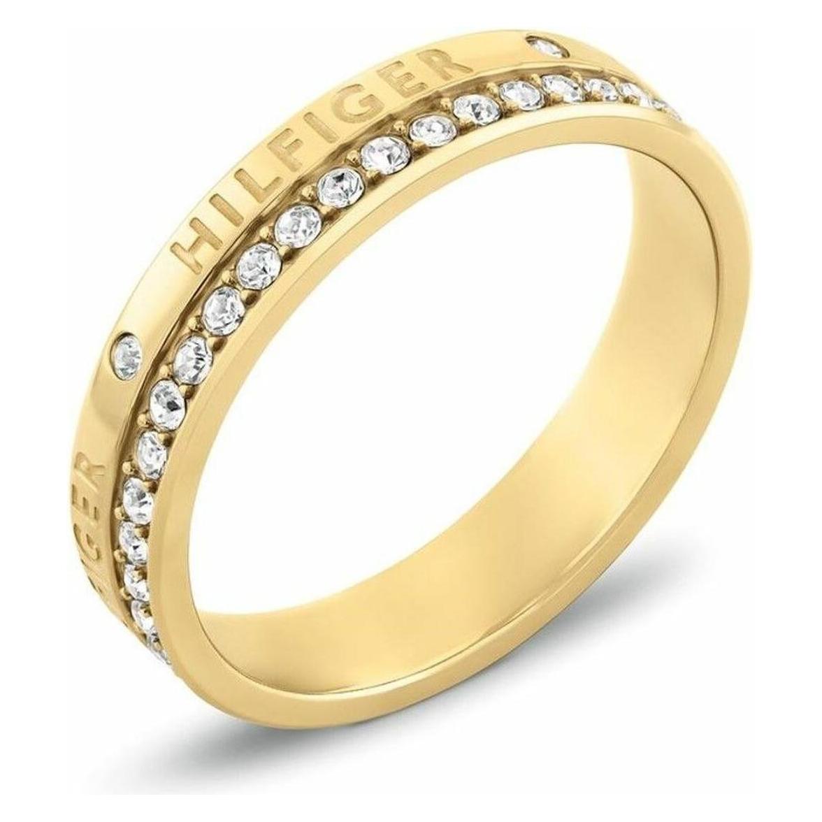 Tommy Hilfiger, Ring, - Gold-plated Ring With Crystals Mini Crystals 2780911 - Circuit, 54 Mm, (14, 54)