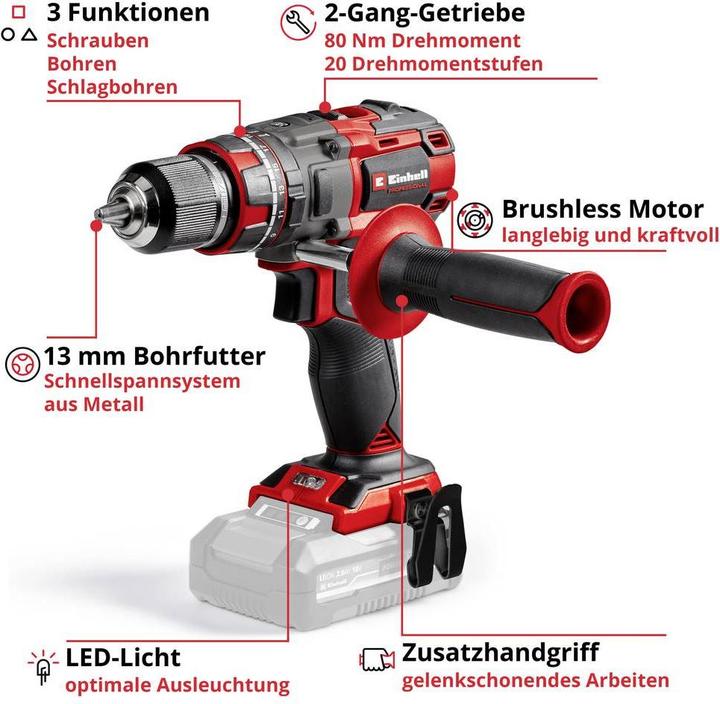 Produktbild Einhell Professional Akku-Schlagbohrschrauber (1x4.0Ah)