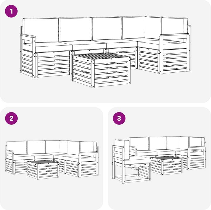 Produktbild vidaXL Outdoor-Sofa