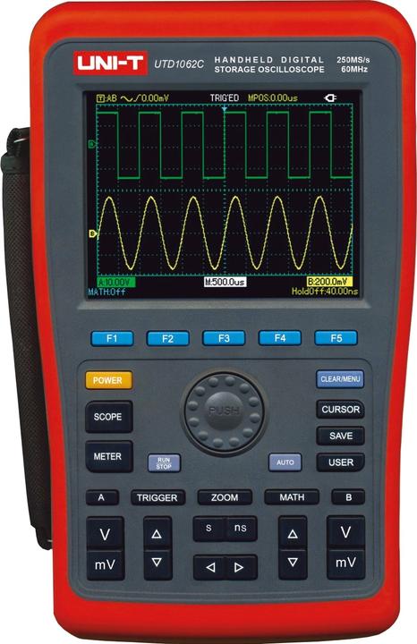Actual product image Uni-T Handheld-Oszilloskop, UTD1062C, 60 MHz, 2 Kanal, 250 MSa/s