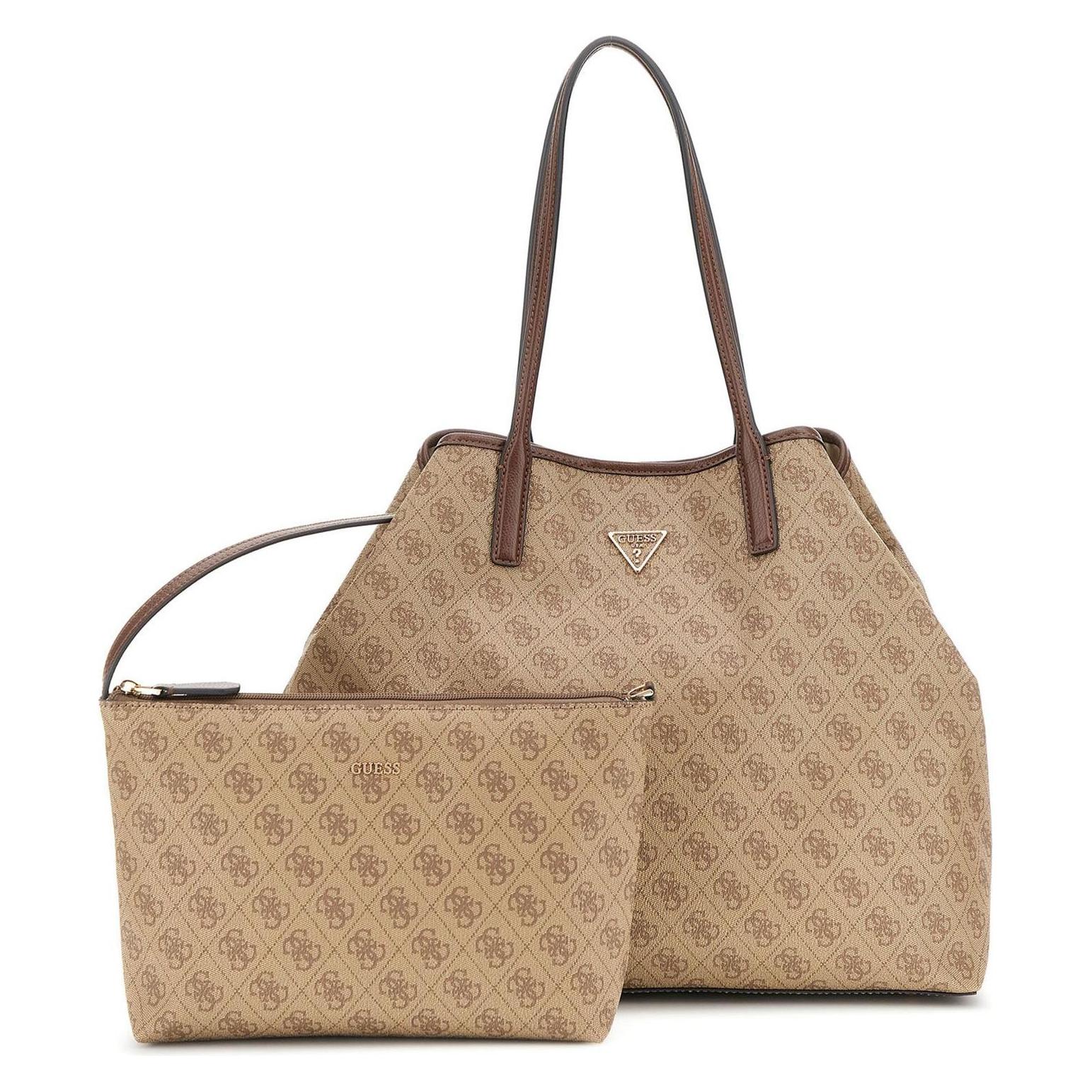 Guess, Damen, Handtasche, Eco Victtoria Large 2 In 1 Tote, Braun