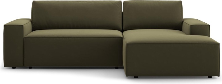 Actual product image Micadoni Velvet Right Corner Sofa With Bed Function And Box, "Jodie", 3 Seats, 246x151x86 Made in Europe (Corner sofa)