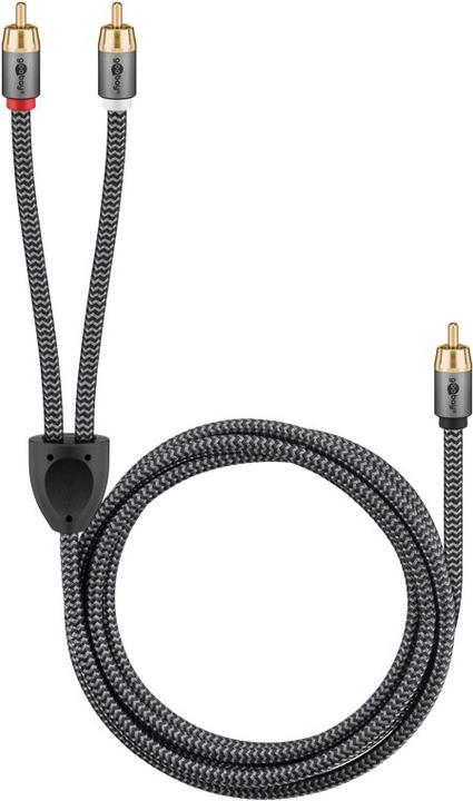 Produktbild Goobay Cinch Y-Kabel, 2 m, Sharkskin Grey (2 m, Cinch)