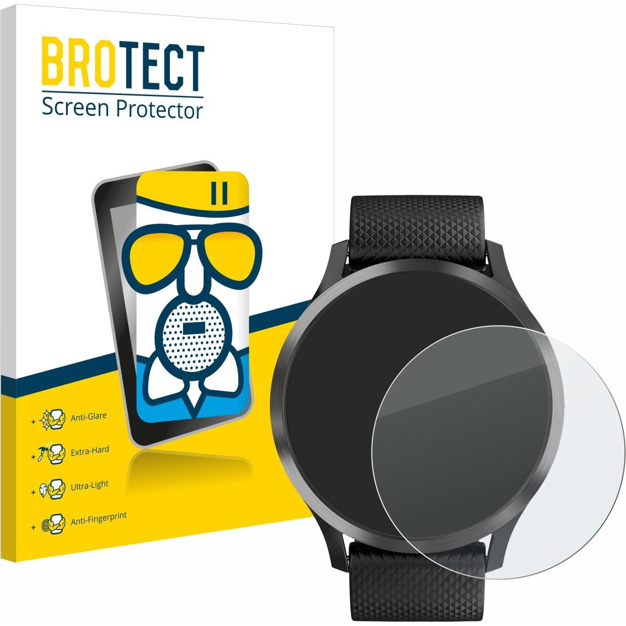 BROTECT Schutzglas Schutzfolie Glas Folie Displayschutz matt, Smartwatch Schutzfolie, Grau