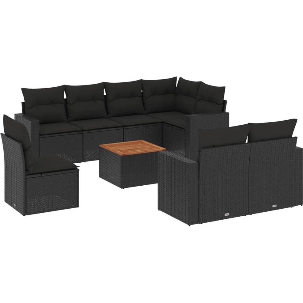 VidaXL, Gartenlounge, 10-tlg. Garten-Lounge-Set mit Kissen