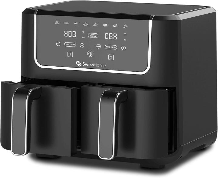 Produktbild bico Dunkler Heissluftfritteuse mit 8 Funktionen, Touchscreen und Antihaftbeschichtung