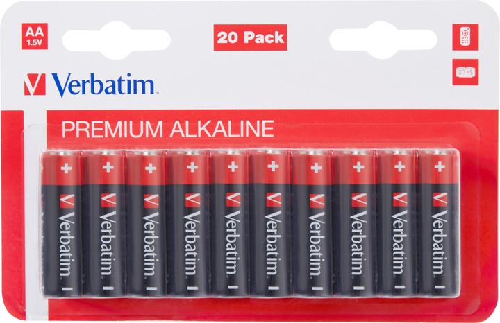 Image du produit Verbatim AA Alkaline (20 pcs, AA / LR6 / LR06 / Mignon / R6 / R14505)