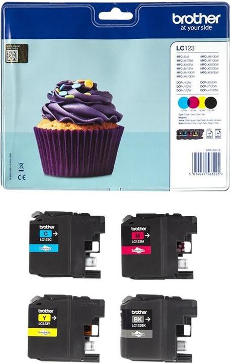 Actual product image Brother LC-123VALBP Value Pack (M, C, Y, FC)