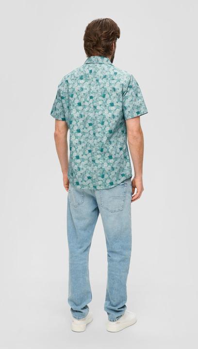 Produktbild s.Oliver Hemd Slim: Kurzarmhemd mit Kentkragen (S)