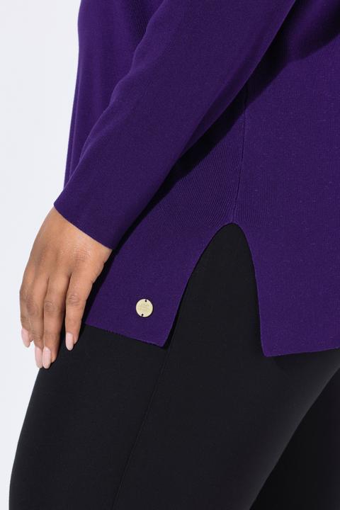 Produktbild Ulla Popken Pullover, Ripp-Stehkragen, Langarm, Feinstrick (58)