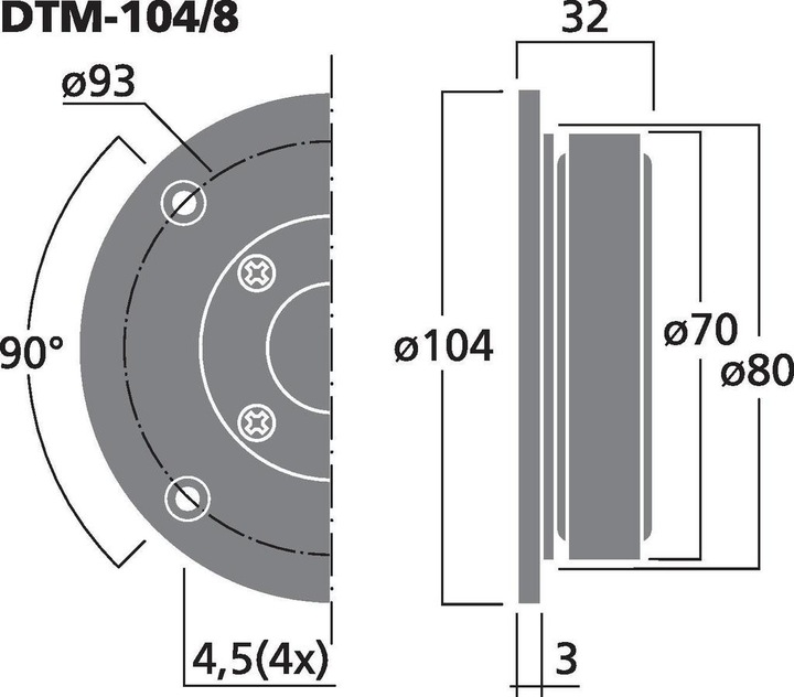 Image du produit Monacor HiFiDomeTweeter (1 pièce)
